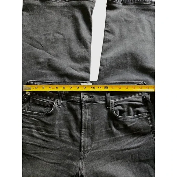 Citizens Of Humanity Loli Mid Rise Wide Leg Black Jeans Denim W32 EUC Pockets - Picture 8 of 16